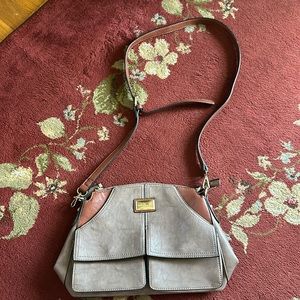Simply Noelle brown and grey leather purse